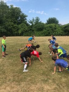 football at camp