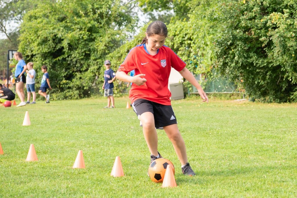 Camp Mirage Soccer camp mirage girl playing soccer