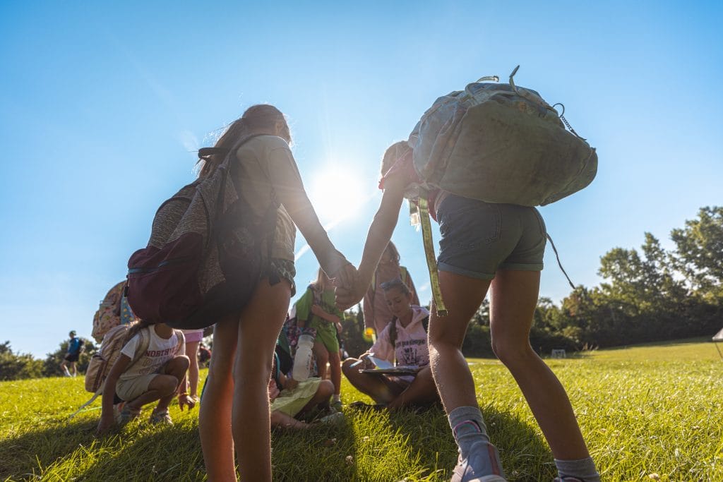 Camp Mirage Campers Holding hands campers holding hands